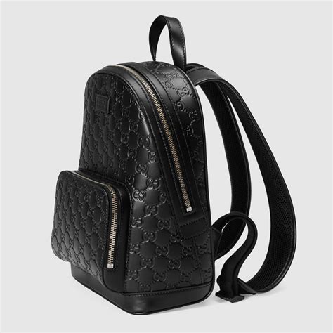 gucci tan backpack|Gucci signature leather backpack black.